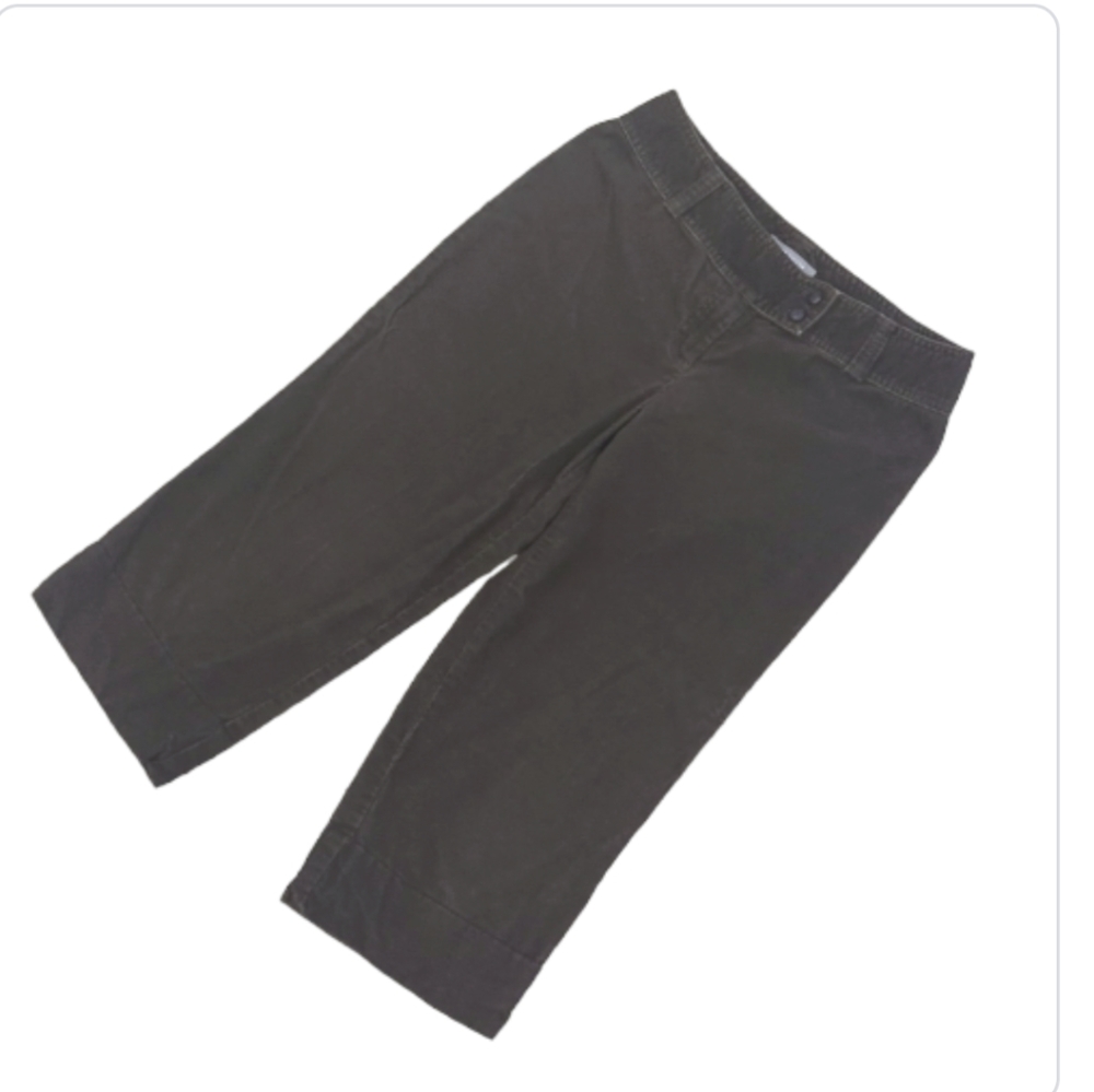 Ann Taylor Corduroy Cropped Pants Dark Brown Size 6